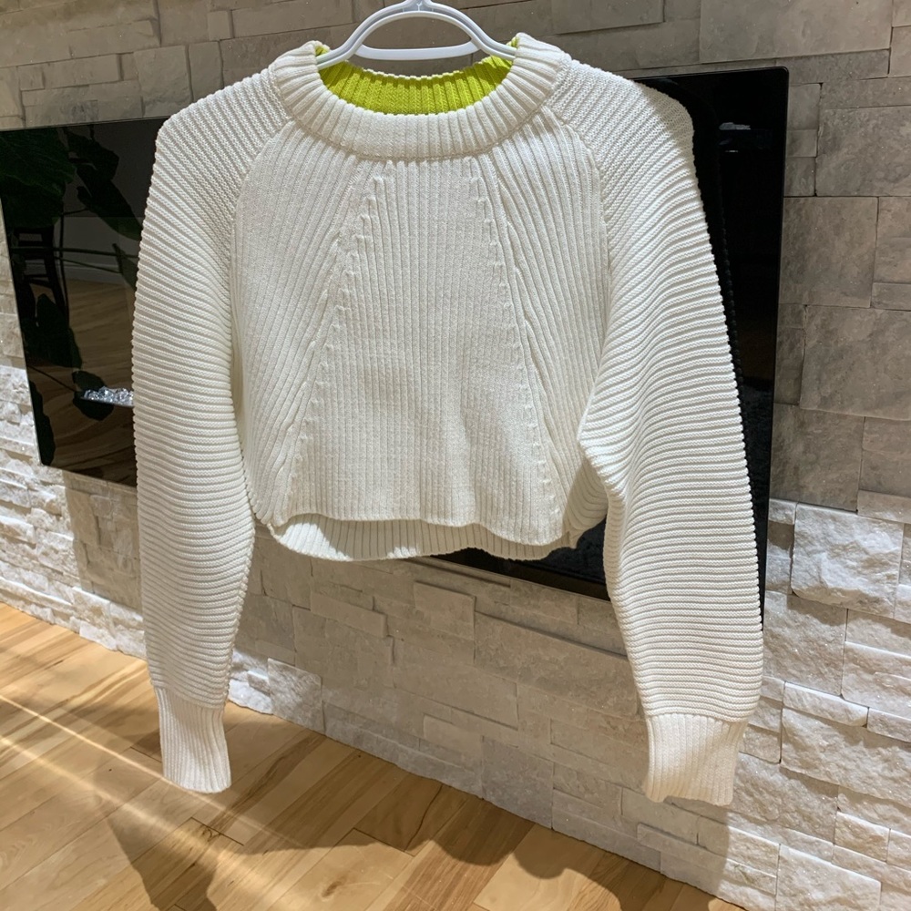 Topshop | White Cropped Sweater